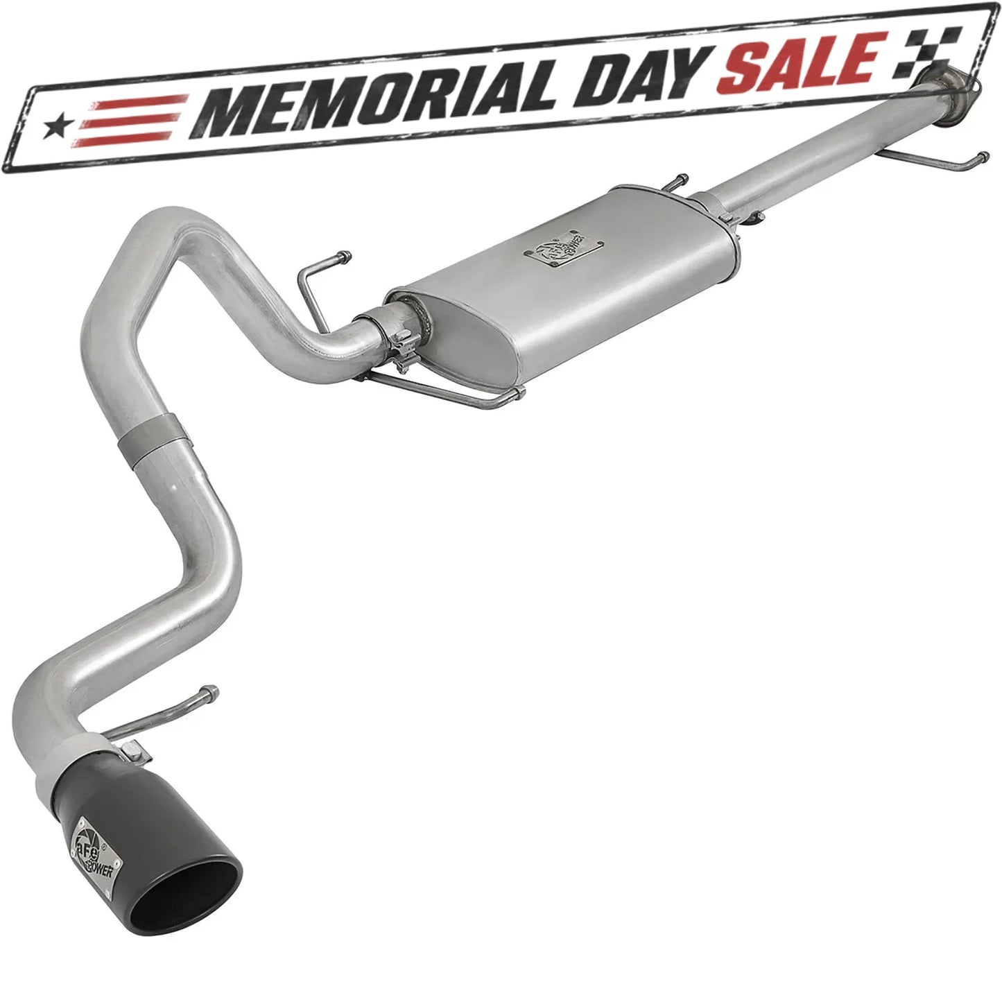 aFe 2.5in Aluminized Steel Cat-Back Exhaust w/ Black Tip Toyota FJ Cruiser (07-17) (49-06039-B)