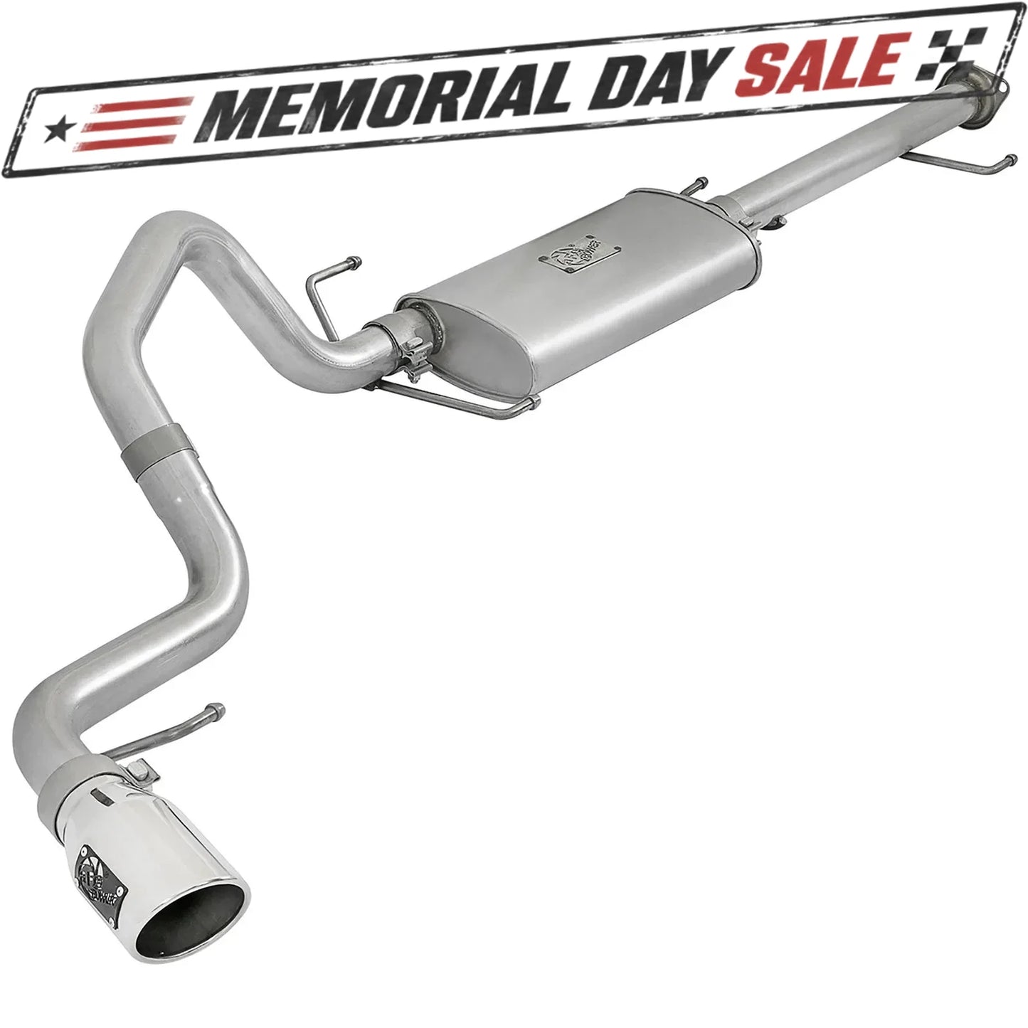 aFe Scorpion 2.5in Alum Steel Cat-Back Exhaust w/ Polished Tips | Toyota FJ Cruiser V6 4.0L (07-17) (49-06039-P)