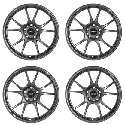 (set of 4) Konig F3S Satin Charcoal | 17x8" +35mm | 5x114.3mm Wheel