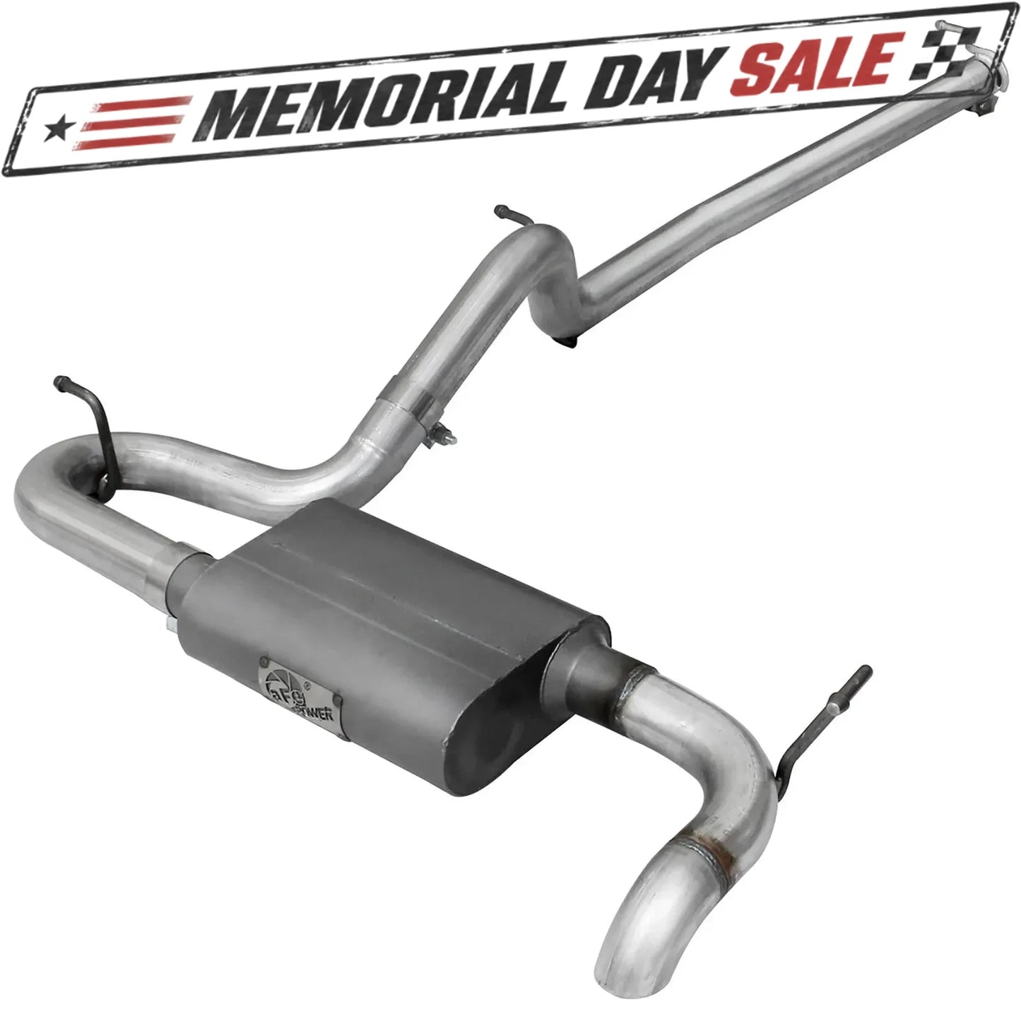 aFe 2.5in Aluminized Steel Cat-Back Hi-Tuck Exhaust | Jeep Wrangler JK 3.6/3.8 (07-18) (49-08043)