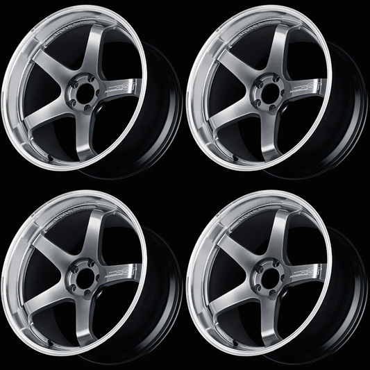 (set of 4) Advan GT Beyond Machining/Hyper Platinum Black | 18x9.5" +38mm | 5x114.3mm Wheel
