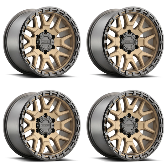(set of 4) Raceline 953 Krank Bronze | 16x8" +0mm | 5x114.3mm Wheel