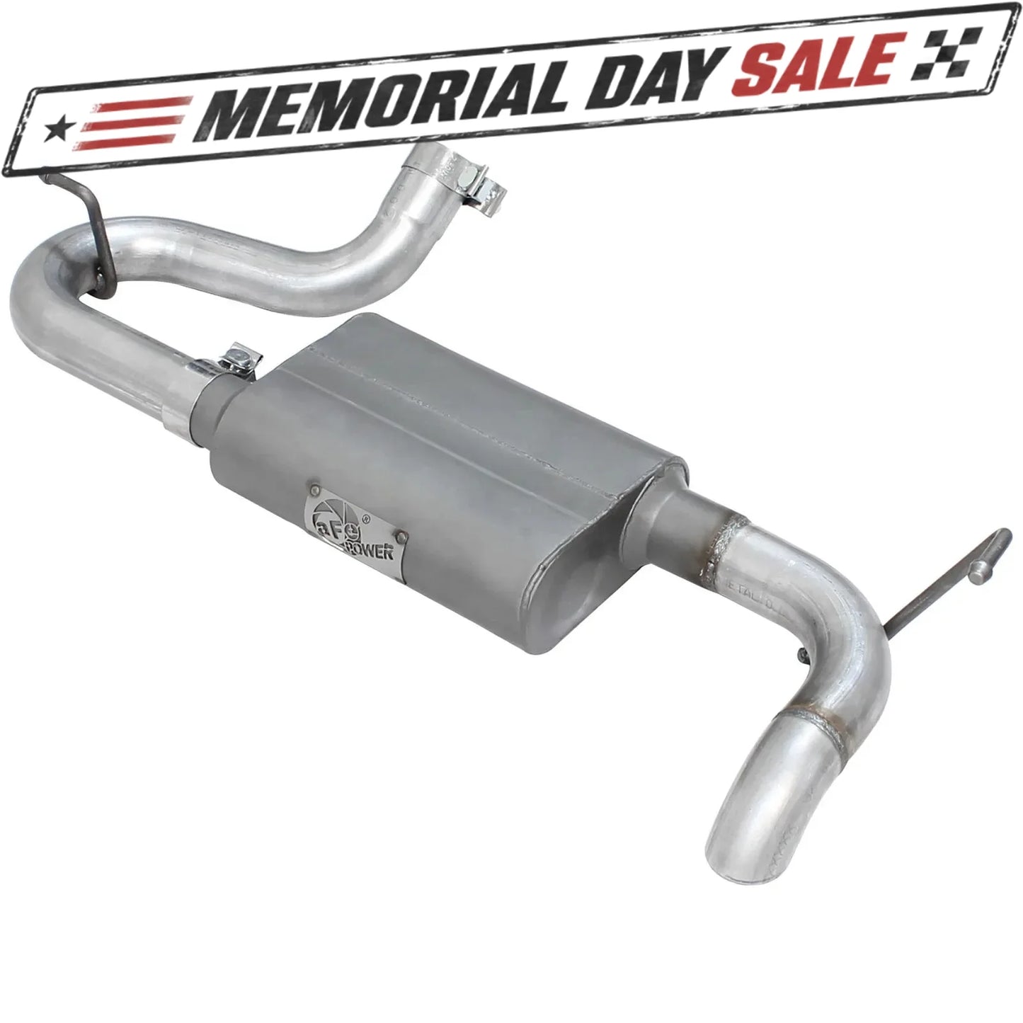 aFe 2.5in Aluminized Steel Axle-Back Hi-Tuck Exhaust | Jeep Wrangler F&R (07-17) (49-08046)