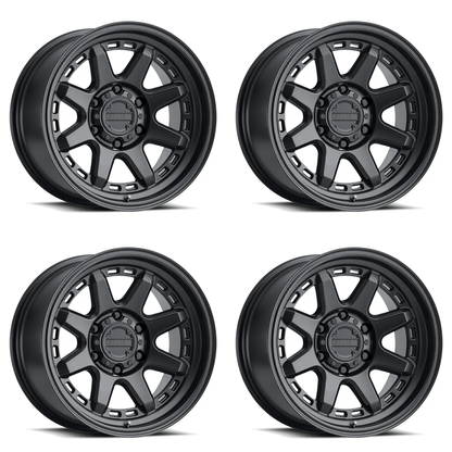(set of 4) Raceline 947 Scout Satin Black | 15x8" -24mm | 5x114.3mm Wheel