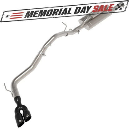 aFe 2.5-3in Vulcan Series Cat-Back Exhaust w/ SS Black Tip | Ford Ranger L4-2.3L (24+) (49-33148-B)