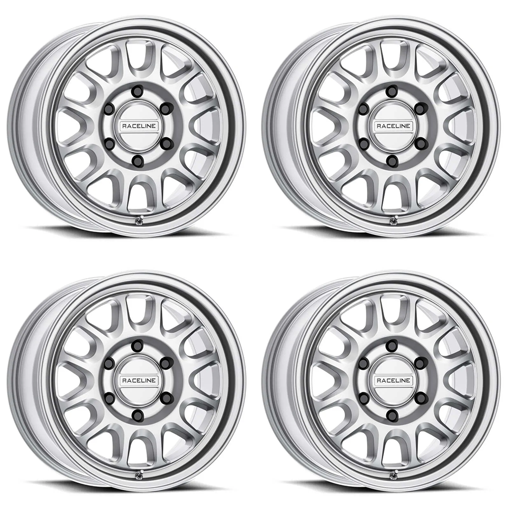 (set of 4) Raceline 958 Rogue Machined CC | 17x8.5" +0mm | 5x127mm Wheel