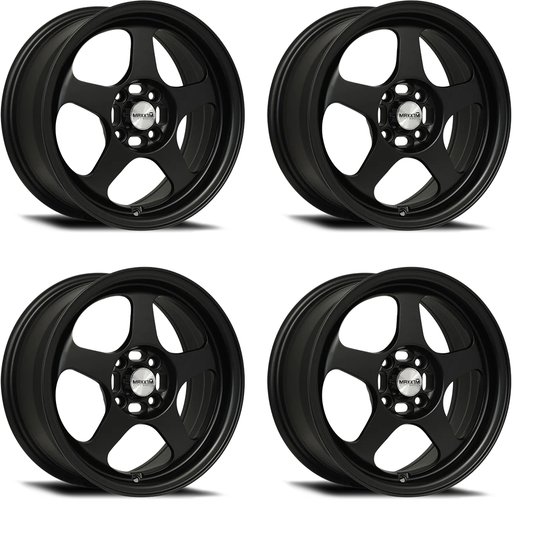 (set of 4) Konig Maxxim Air Matte Black | 15x6.5" +38mm | 4x100mm Wheels