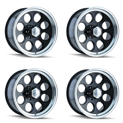(set of 4) ION Wheels Type 171 Black/Machined | 16x8" -5mm | 5x114.3mm Wheels