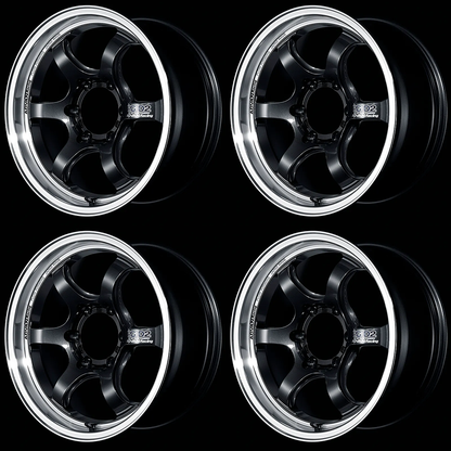 (set of 4) Advan RG-D2 for Truck Machining/Black Gunmetallic | 17x8" +20mm | 6x139.7mm Wheel