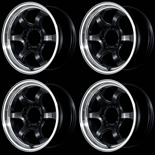 (set of 4) Advan RG-D2 for Truck Machining/Black Gunmetallic | 17x8" +20mm | 6x139.7mm Wheel