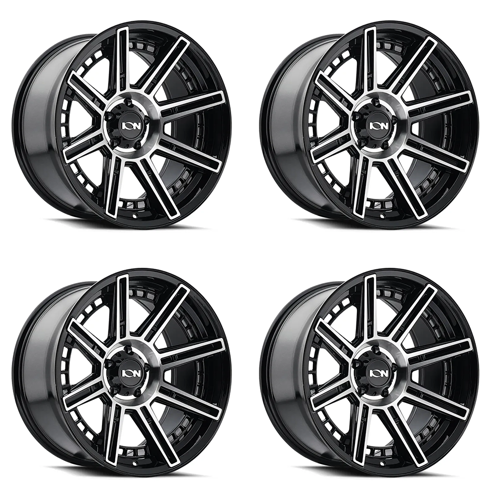 (set of 4) ION Wheels Type 149 Black/Machined | 20x10" -24mm | 8x170mm Wheels