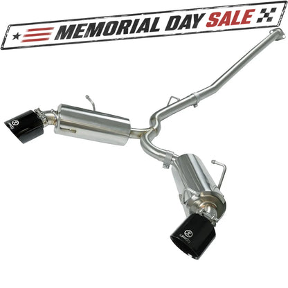 aFe Takeda 2.5in SS Cat-Back Exhaust w/ Black Tip | Scion FR-S/BRZ (13-15) (49-36023-B)