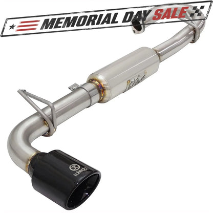 aFe 2-1/4 to 2-1/2in Stainless Steel Axle-Back Exhaust w/ Black Tip | Scion tC (11-16) (49-36025-B)