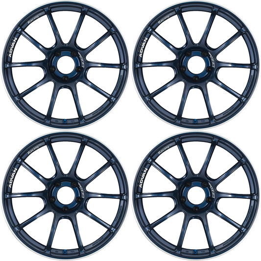(set of 4) Advan RZII Racing Indigo Blue | 18x9.5" +45mm | 5x114.3mm Wheel