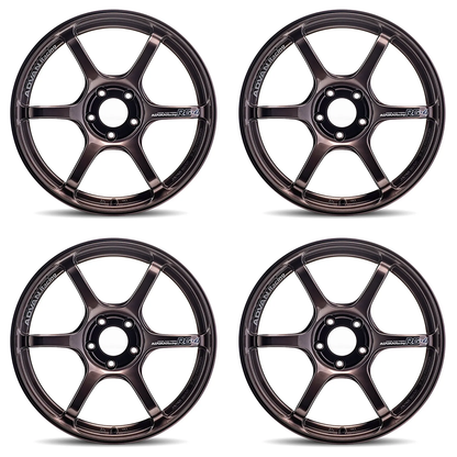 (set of 4) Advan RG-4 Racing Copper Bronze | 18x8.5" +37mm | 5x114.3mm Wheel