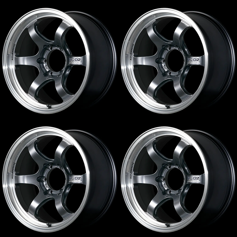 (set of 4) Advan RG-D2 for Truck Machining/Racing Gunmetallic | 17x8" +20mm | 6x139.7mm Wheel