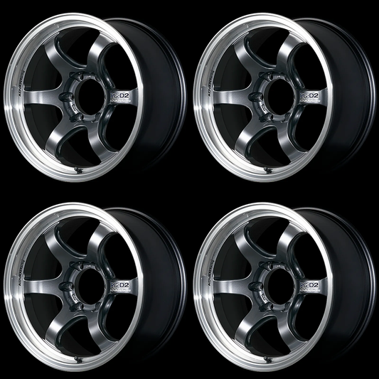(set of 4) Advan RG-D2 for Truck Machining/Racing Gunmetallic | 17x8" +20mm | 6x139.7mm Wheel
