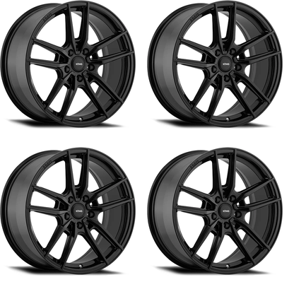 (set of 4) Konig Myth Gloss Black | 17x8" +43mm | 5x114.3mm Wheels