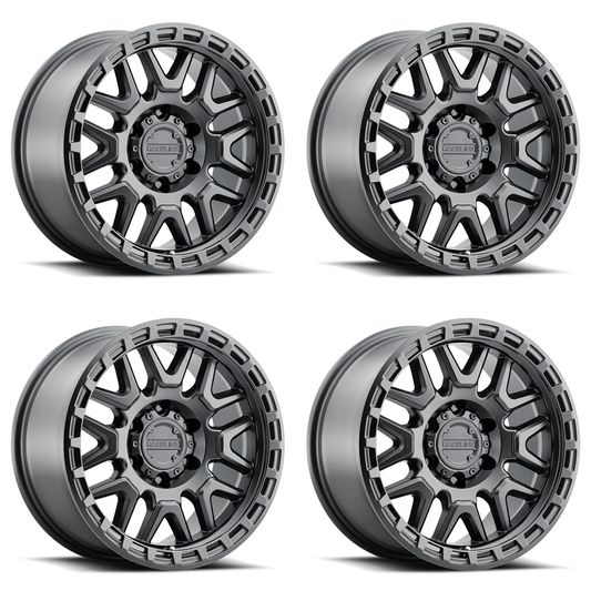 (set of 4) Raceline 953 Krank Satin Black | 20x9" +0mm | 6x135mm Wheel