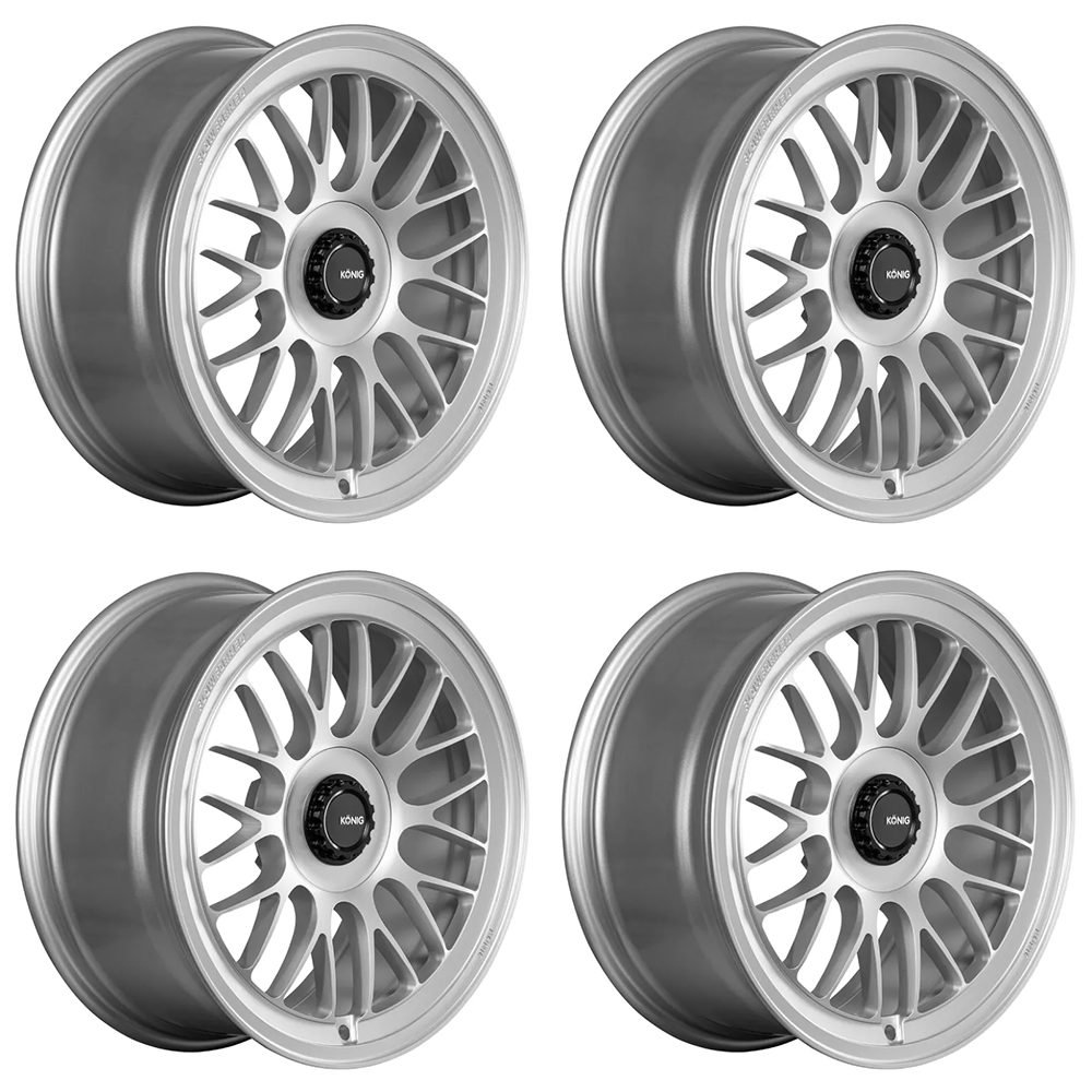(set of 4) Konig MKX Satin Silver | 20x10" +40mm | 5x114.3mm Wheel