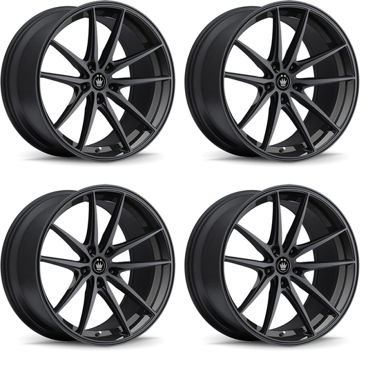 (set of 4) Konig Oversteer Gloss Black | 16x7.5" +40mm | 5x114.3mm Wheels