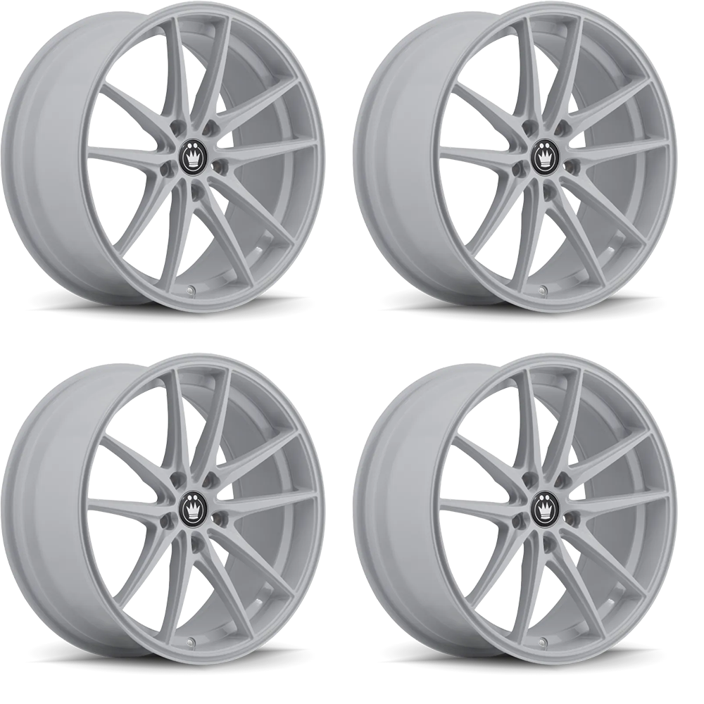 (set of 4) Konig Oversteer White | 17x8" +45mm | 5x114.3mm Wheels