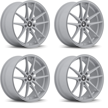 (set of 4) Konig Oversteer White | 17x8" +45mm | 5x114.3mm Wheels