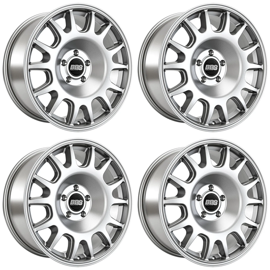 (set of 4) BBS TS-R Satin Silver | 17x9" -12mm | 6x139.7mm Wheel