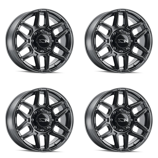 (set of 4) ION Wheels Type 146 Gloss Black | 20x10" -19mm | 6x139.7mm Wheels