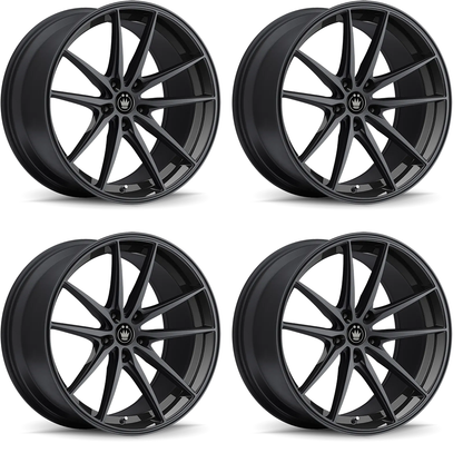 (set of 4) Konig Oversteer Gloss Black | 19x9.5" +35mm | 5x120mm Wheels