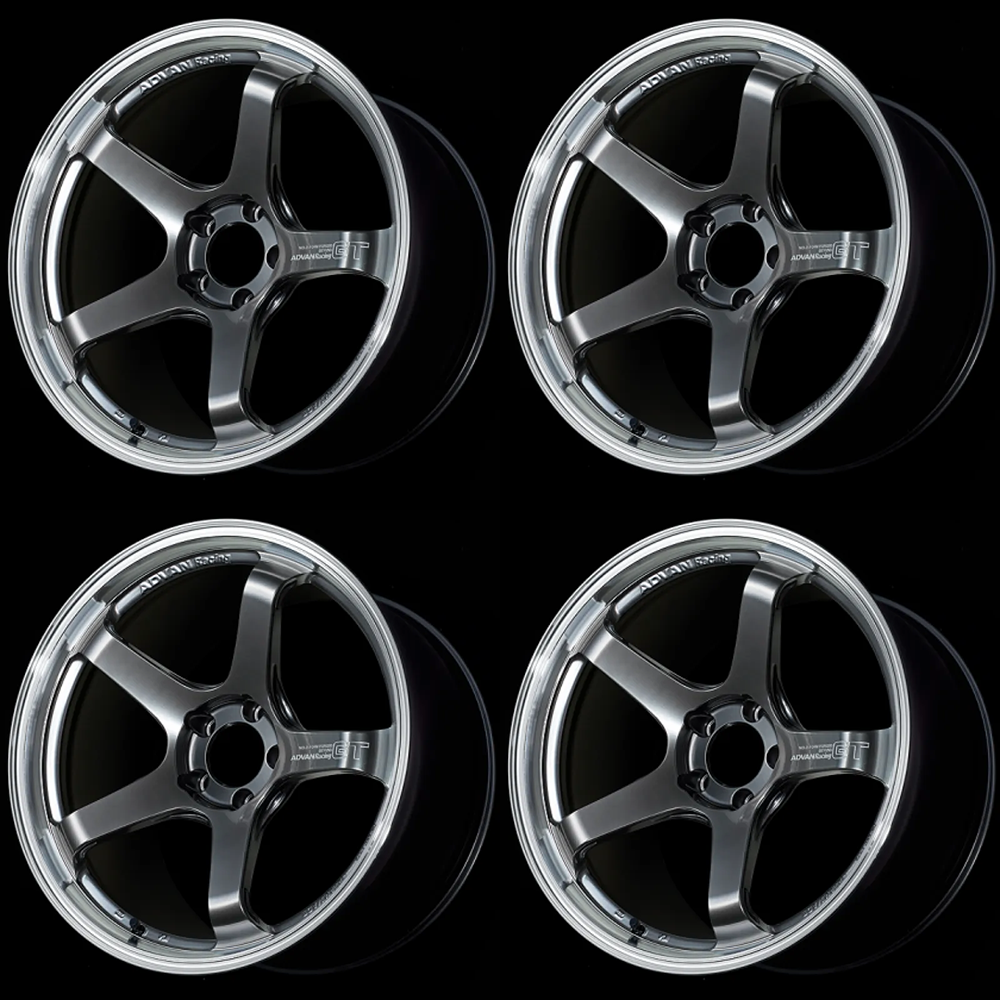 (set of 4) Advan GT Beyond Machining/Racing Hyper Black | 18x9.5" +22mm | 5x120mm Wheel