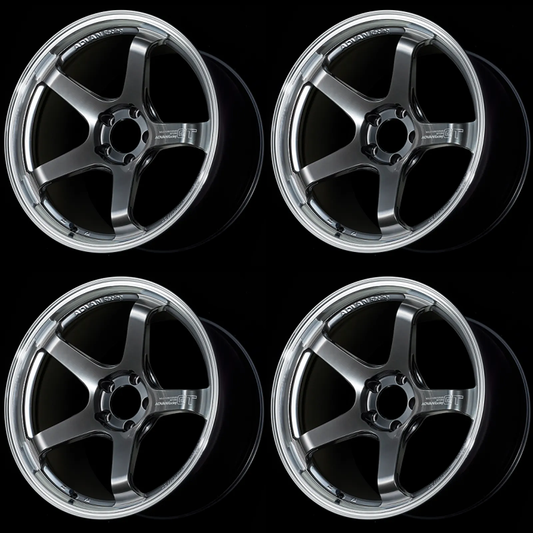 (set of 4) Advan GT Beyond Machining/Racing Hyper Black | 18x9.5" +22mm | 5x120mm Wheel