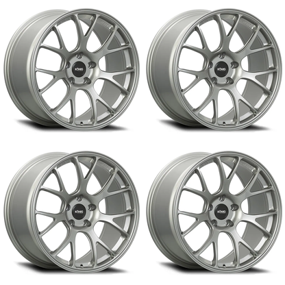(set of 4) Konig F1M Ash Silver | 19x11" +78mm | 5x120.65mm Wheel