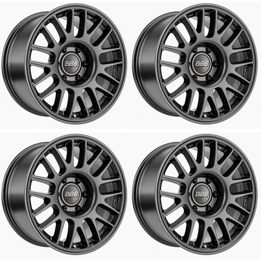 (set of 4) BBS TS-P Satin Black | 18x9" +12mm | 6x139.7mm Wheel