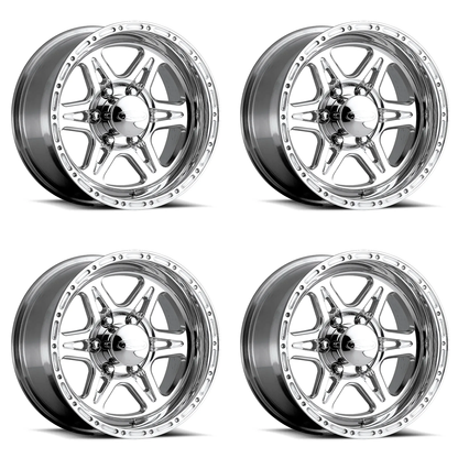 (set of 4) Raceline 886 Renegade Polished | 17x9" +6mm | 6x135mm Wheel