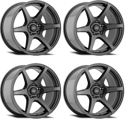 (set of 4) Konig Tandem Gloss Graphite | 16x7.5" +45mm | 5x100mm Wheels