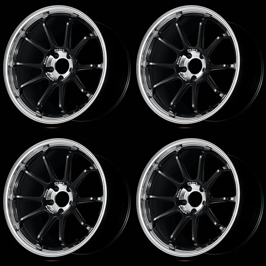 (set of 4) Advan RZ-DF2 Diamond Cut/Racing Titanium Black | 19x10.5" +32mm | 5x120mm Wheel