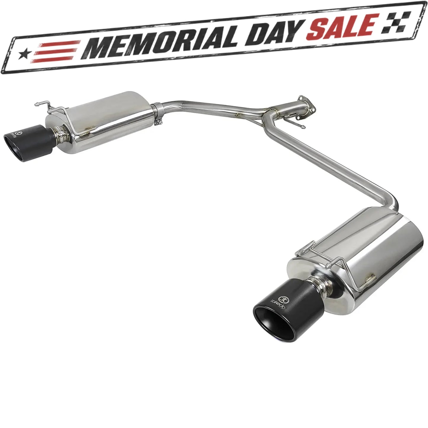 aFe Takeda 2.25-1.75in SS Axle-Back w/ Black Tips | Honda Accord 2.4L (13-17) (49-36604-B)