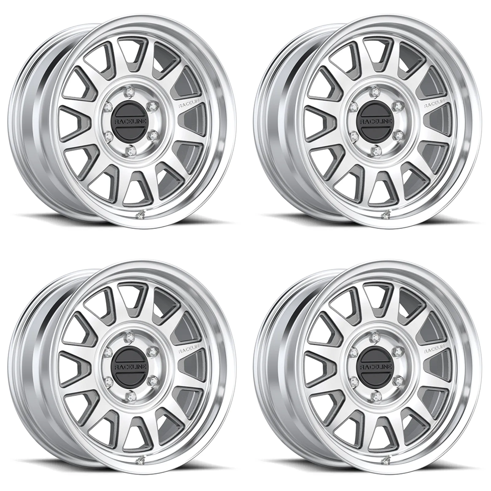 (set of 4) Raceline 952 Aero Machined | 17x8.5" +0mm | 6x139.7mm Wheel