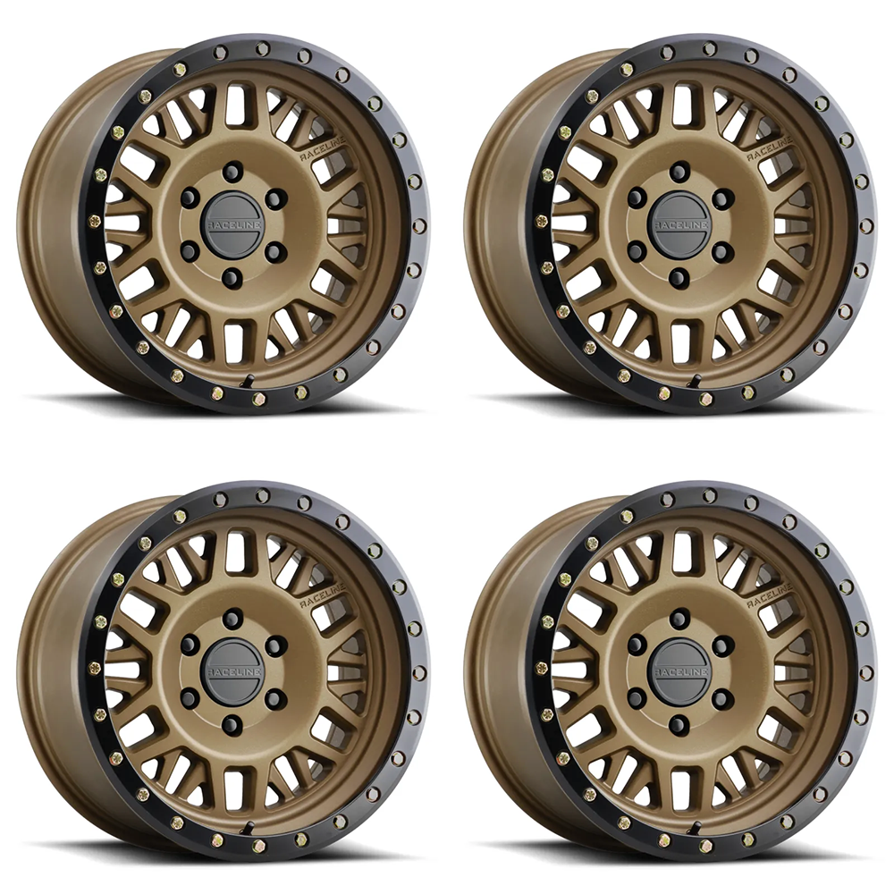 (set of 4) Raceline 951 Ryno Bronze | 18x9" +18mm | 6x135mm Wheel