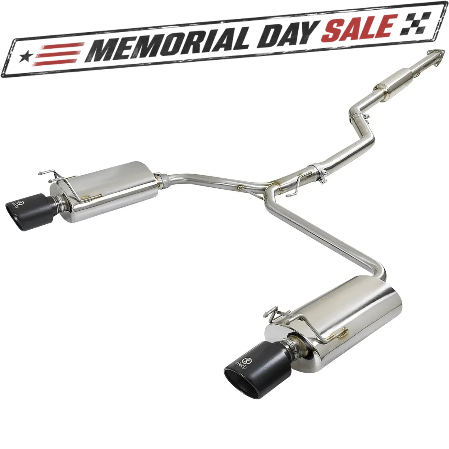 aFe Takeda 2-1/2in to 1-3/4in SS Dual Cat-Back Exhaust | Honda Accord 13-17 2.4L (49-36605-B)