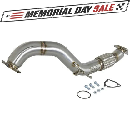aFe Twisted Steel 3in Rear Down-Pipe/Mid Pipe | Honda Civic Type R (17+) (49-36617)