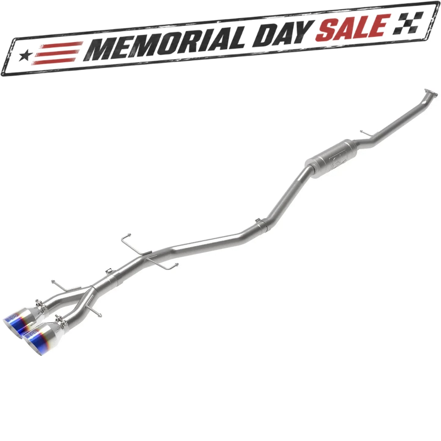aFe Takeda 2.5in SS Cat-Back Exhaust w/ Blue Flame Tips | Honda Civic Si Coupe (17-20) (49-36620-L)