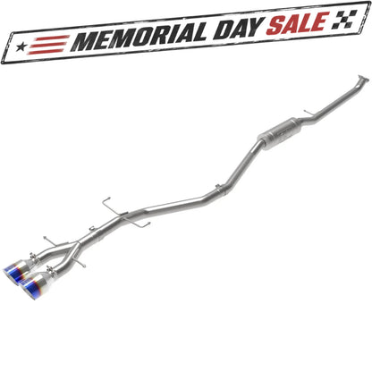 aFe Takeda 2.5in SS Cat-Back Exhaust w/ Blue Flame Tips | Honda Civic Si Coupe (17-20) (49-36620-L)