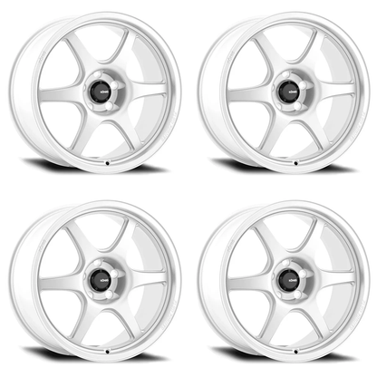 (set of 4) Konig Hexaform Gloss White | 15x8" +25mm | 4x100mm Wheel