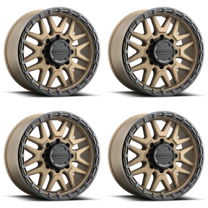 (set of 4) Raceline 953 Krank Bronze | 18x9" +18mm | 6x139.7mm Wheel