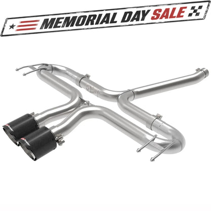 aFe Takeda 2-1/2in SS Axle-Back Exhaust w/ Blue Flame Tip | Honda Civic 17-21 (49-36625-L)