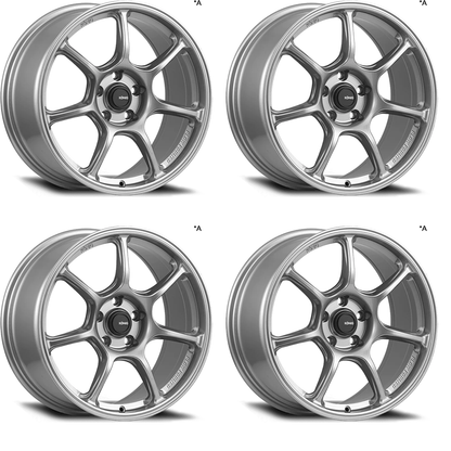 (set of 4) Konig Ultragram Titanium Metallic | 15x9" +35mm | 4x100mm Wheels