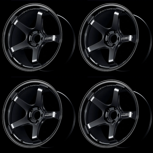 (set of 4) Advan GT Beyond Racing Titanium Black | 17x7.5" +48mm | 5x114.3mm Wheel