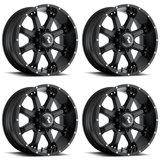 (set of 4) Raceline 991 Assault Satin Black | 18x9" -6mm | 6x139.7mm Wheel